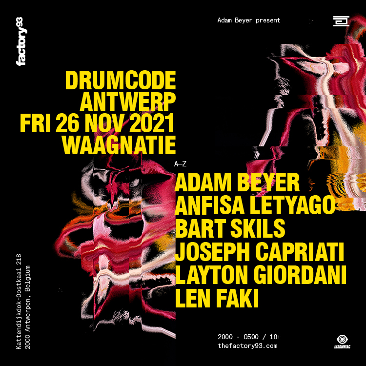 Adam Beyer presents Drumcode Belgium