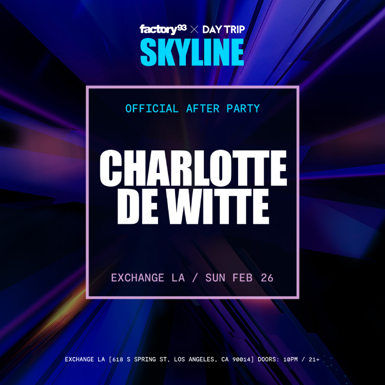 Skyline Afterparty: Charlotte De Witte